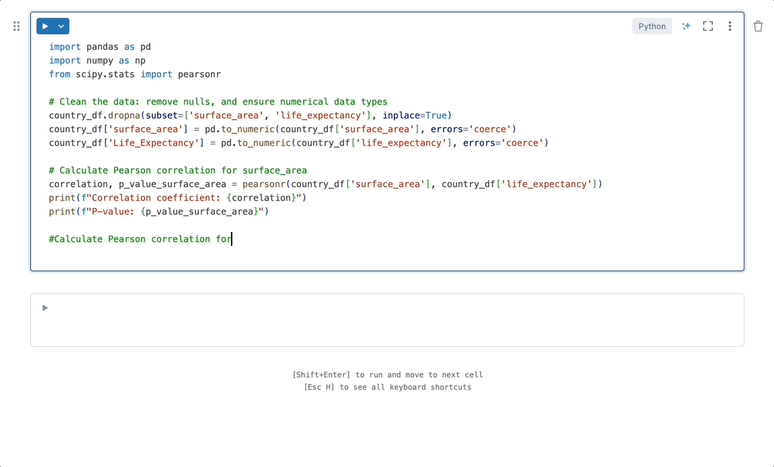 code complete from a comment