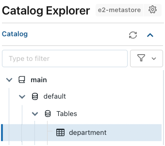 Use Data Explorer to find a table