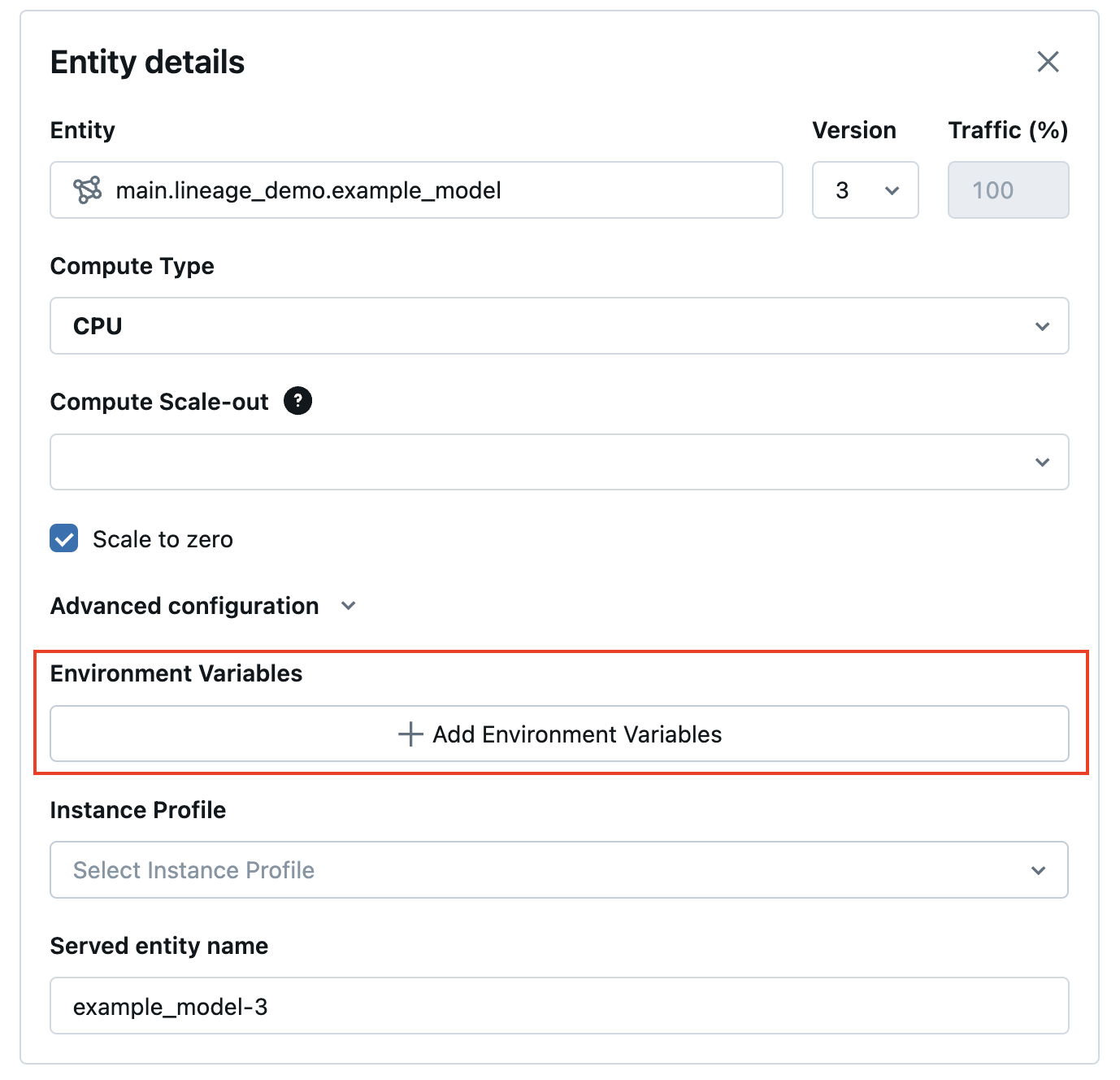 Create a model serving endpoint