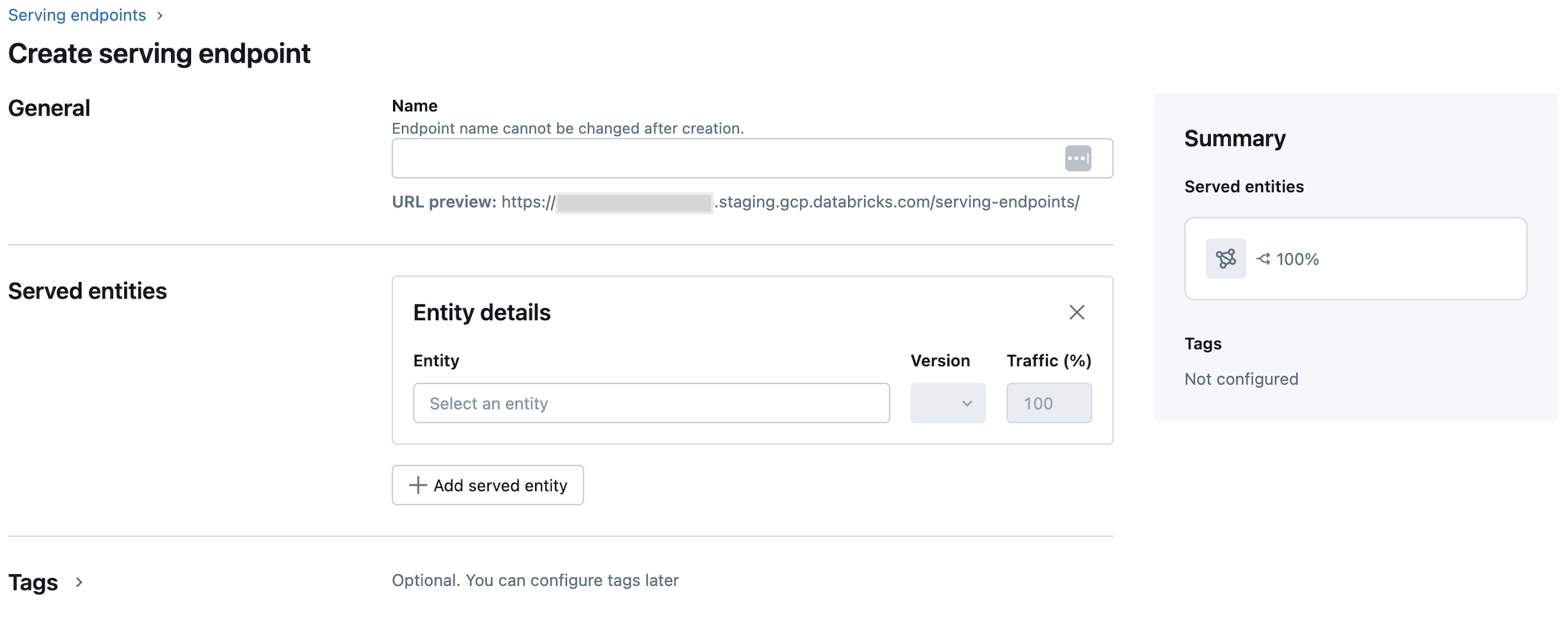 Create a model serving endpoint