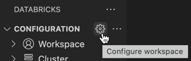 Ícone de engrenagem para definir as configurações workspace 4