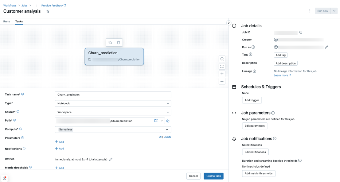 Criar serverless tarefa