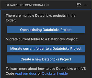 Abrir o projeto Databricks existente